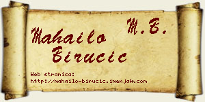 Mahailo Birucić vizit kartica